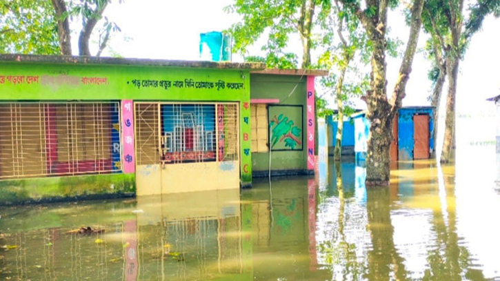 বাহাদুরপুরে পানিবন্দি শত শত পরিবার, ত্রাণ সংকটে দুর্ভোগ বাহাদুরপুরে পানিবন্দি শত শত পরিবার, ত্রাণ সংকটে দুর্ভোগ