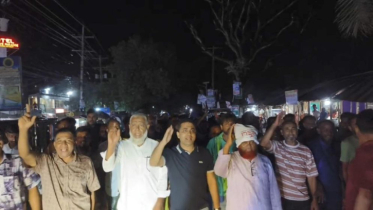 আসন সীমানা পরিবর্তনের প্রতিবাদে শ্যামনগরে বিএনপির বিক্ষোভ