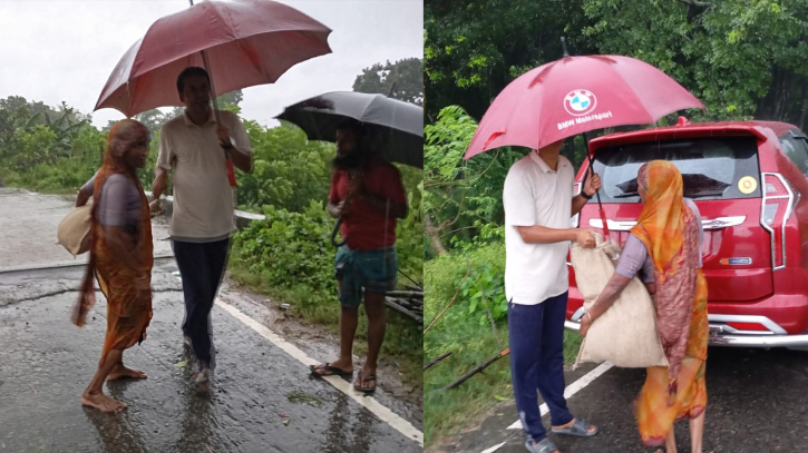 বর্ষায় বেকার শ্রমজীবীদের বাড়িতে খাবারসামগ্রী পৌঁছে দিচ্ছেন জীবনগরের ইউএনও বর্ষায় বেকার শ্রমজীবীদের বাড়িতে খাবারসামগ্রী পৌঁছে দিচ্ছেন জীবনগরের ইউএনও