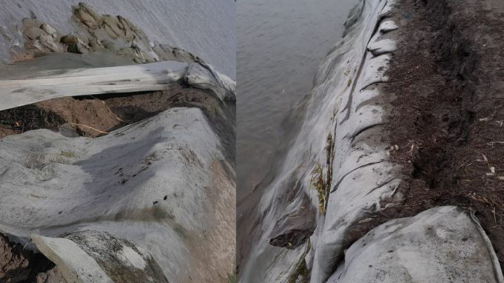 আশাশুনির বিছট গ্রামের বেড়িবাঁধে ভয়াবহ ভাঙন, আতংকে এলাকাবাসী