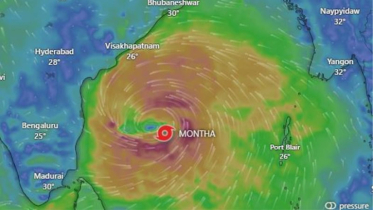 সাগরে ঘূর্ণিঝড় ‘মোন্থা’, ২ নম্বর সংকেত সাগরে ঘূর্ণিঝড় ‘মোন্থা’, ২ নম্বর সংকেত