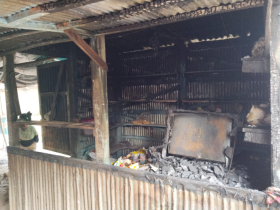 দুর্বৃত্তের আগুনে পুড়ে ছাই জীবিকার একমাত্র অবলম্বন